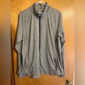 Old Navy Active Go-Dry zip up Jacket Women’s XXL Gray Black White Fitted